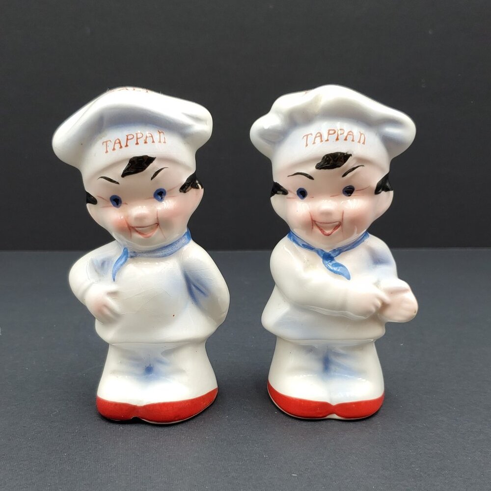 Tappan Chefs Salt & Pepper Shakers Little Chef Tappy Shaker Set